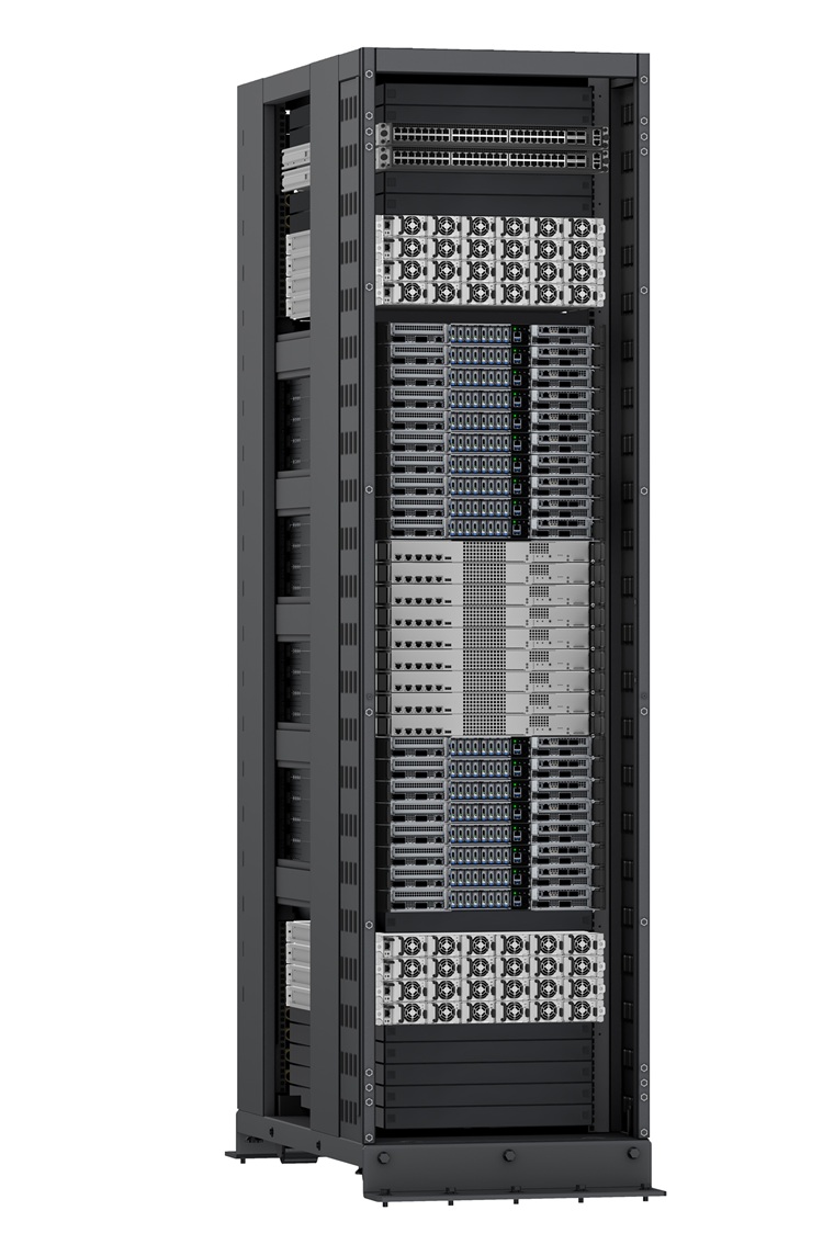 Lenovo GB300 NVL72 Rack right front