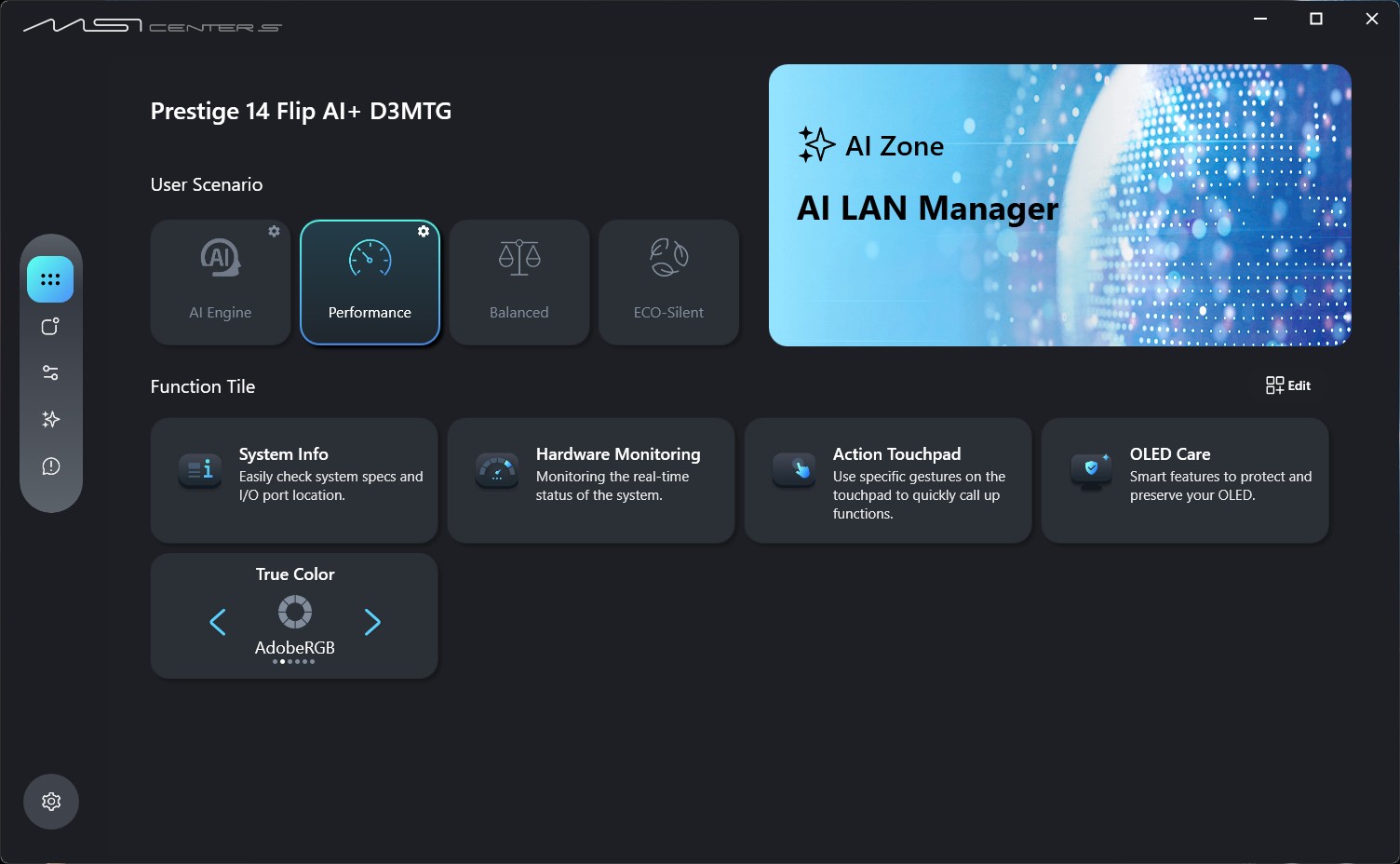 MSI Prestige 14 Flip AI+ D3M