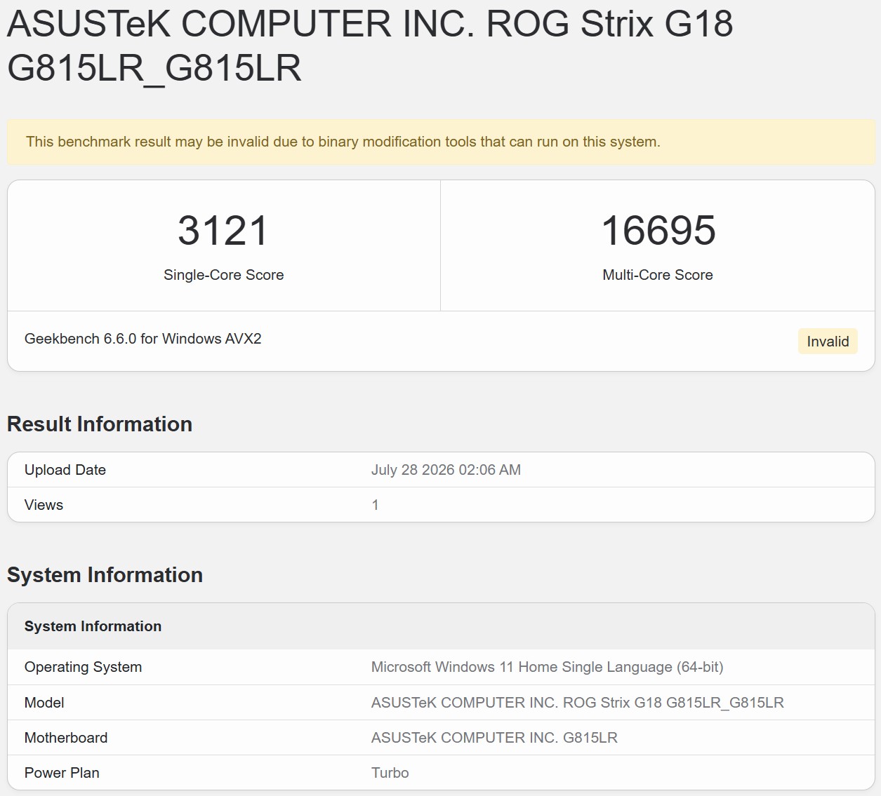 Geekbench 6 1