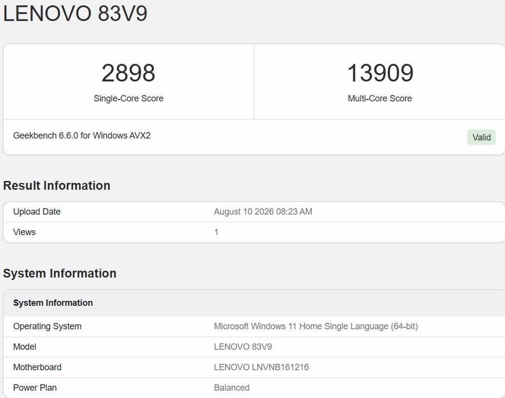 Geekbench 6 2