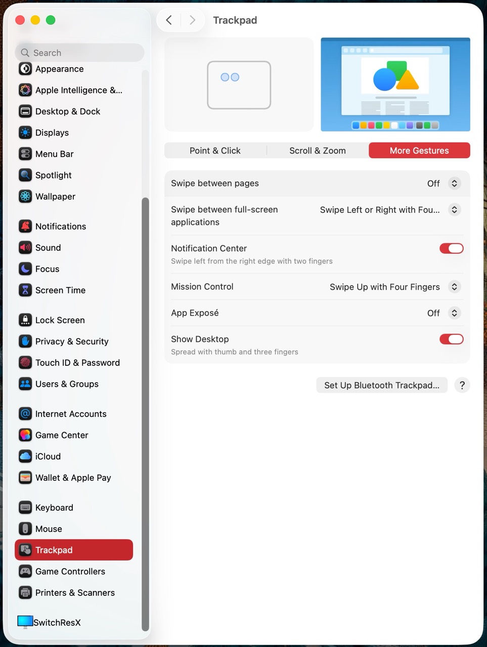 Trackpad More Gestures Large