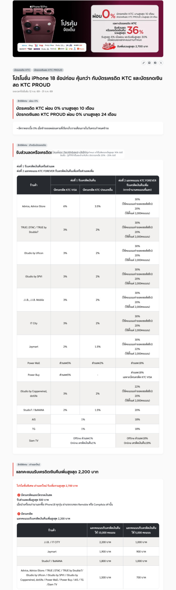 โปรโมชั่น iPhone 18