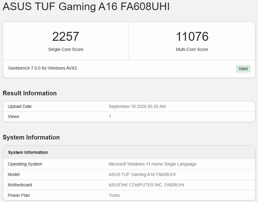 Geekbench 7 CPU 2