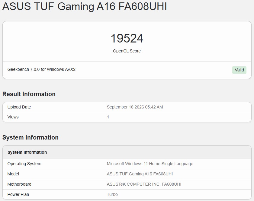 Geekbench 7 OpenCL 2